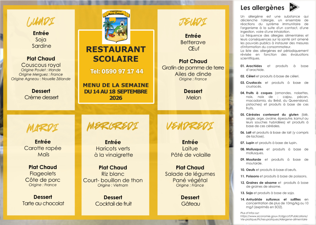 Menu_14 au 18 septembre 2026